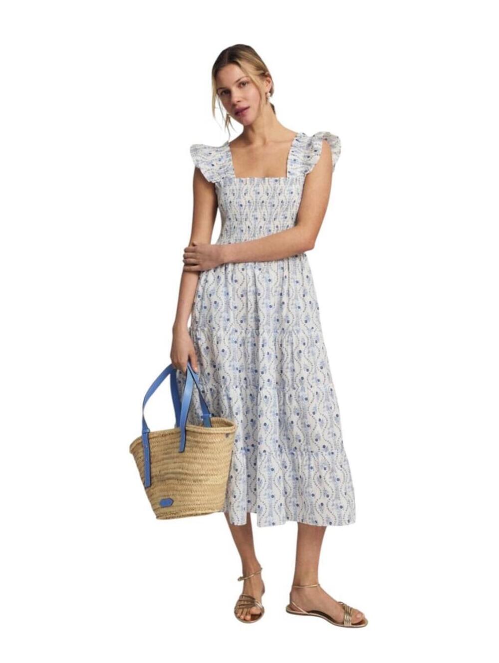 Hill House Home White Floral Ellie Nap Dress Size M